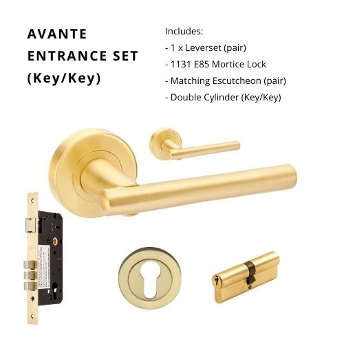 Avante Entrance - Satin Brass